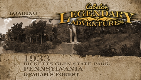 Cabela's Legendary Adventures title screen for PSP